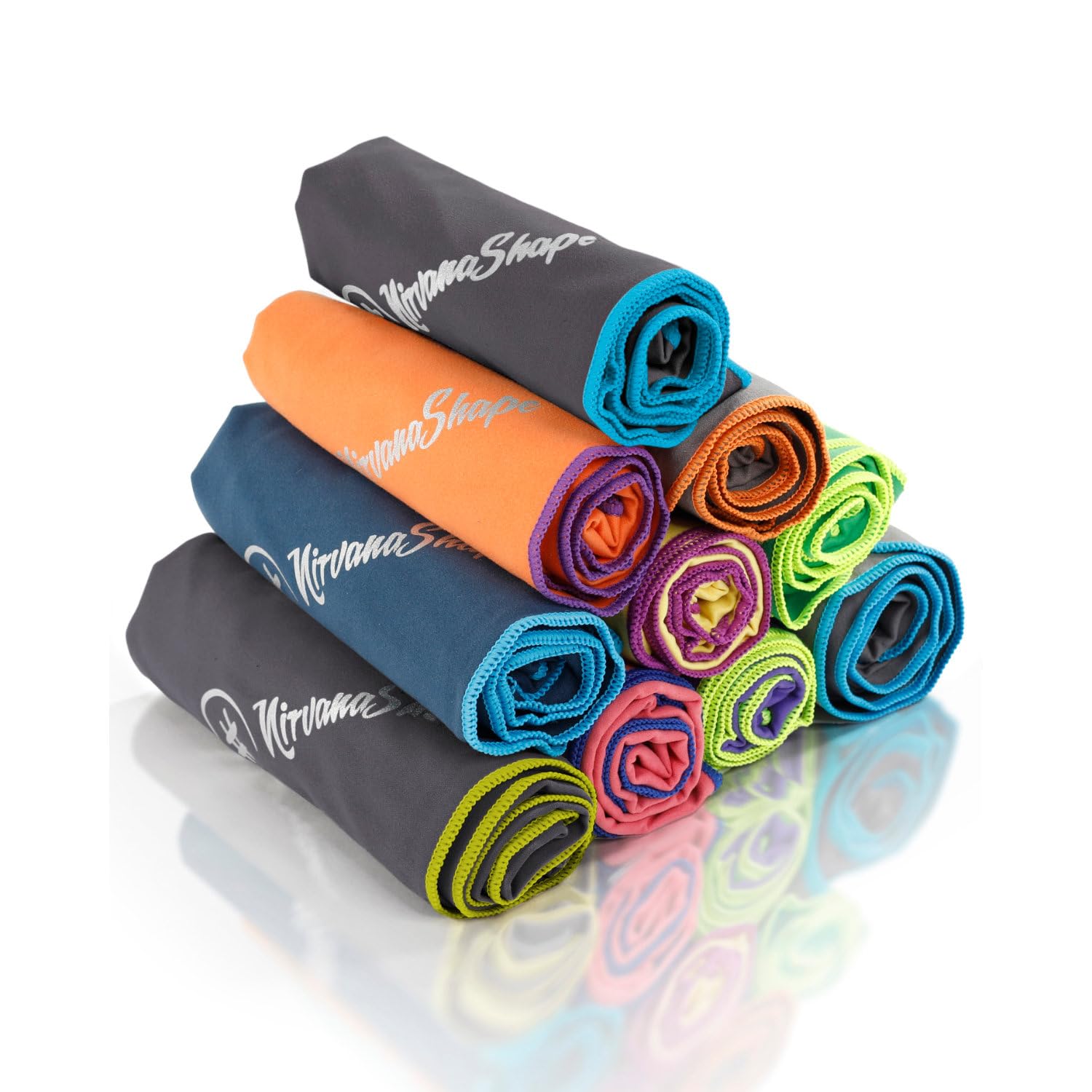 NirvanaShape Microfibre Towel | 14 Colours | 8 Sizes | Quick-Drying, Light, Absorbent | Travel Towel/Beach Towel | Ideal for Fitness, Outdoors, Beach, Camping, Yoga, Saunas