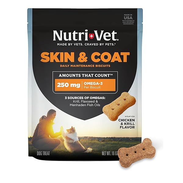 NUTRI-VET SKIN & COAT BISCUITS FOR DOGS, TASTY...