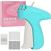 Mini Stitch Gun Kit, Stitchy Gun,Quick Clothing Fixer,Tagging Gun for Clothing, Mini Sewing Micro Tagging Gun - Includes 6 Needle2000 Black Fasteners & 2000 White Fasteners (Blue)