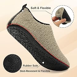 QFH Womens & Mens Cozy House Slippers - Portable