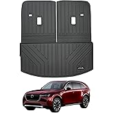AltraVos Large Cargo Liners for Mazda CX90 CX-90 2024 2025 (Only Suitable for 6 Seats) (Not Suitable for 7&8 Seats),TPE All Weather Protection with Trunk Mat Covering The backrest