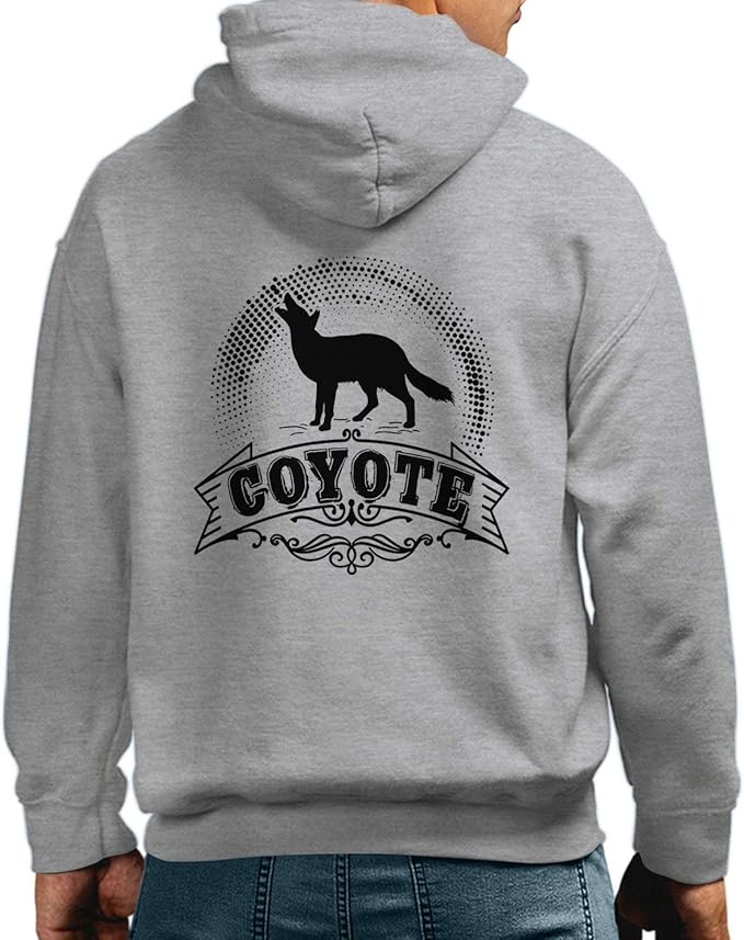 On Red Cool The Coyote Hoodies, Coyote Hooded Sweatshirts, Coyote Hoodie Amazon.ca Clothing