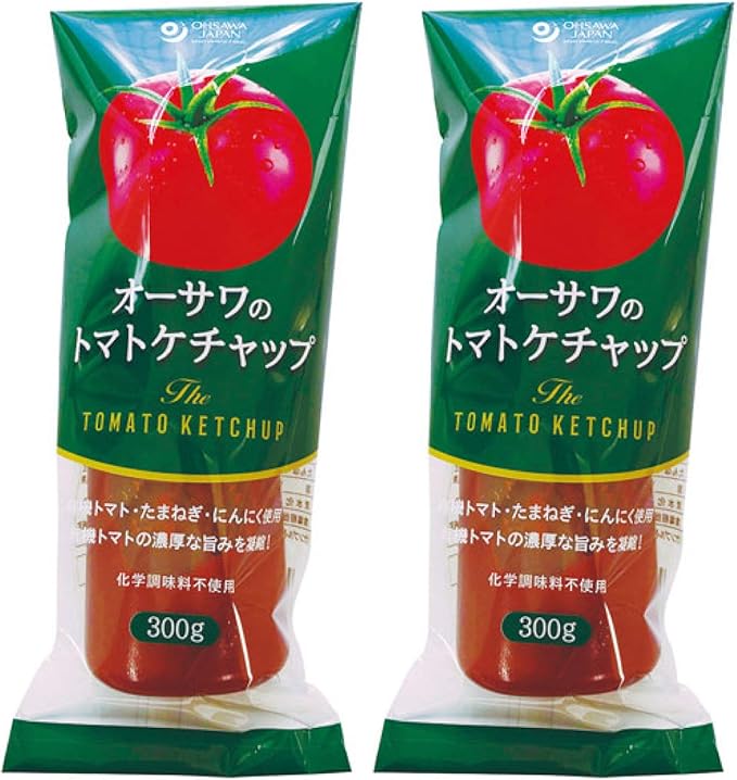 Amazon 自然で濃厚な旨味 無添加 トマトケチャップ 300g ２個 コンパクト 砂糖不使用 有機認定原料使用 濃厚な有機トマトの旨み 有機家 ケチャップ 通販