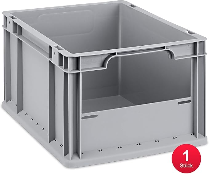 aidB Eurobox Insight, Front offen, 400x300x220mm, 1 St, grau Amazon.de