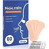 Nasal Strips for Snoring - Extra Strength Nose Strips for Breathing, Beige Nose Tape for Sleeping and Sports, Nasal Congestion Relief, Oil & Sweat Proof(60 Ct)
