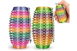 HLXY ﻿Fidget Toys Adults - Little Ouchies Pain Fidget - 3D Printed Spiky Grippie Stim Keychain, Anxiety Relief, Sensory Toy for Stress Relief & Focus, Office Desk Toys Novelty Gifts for Adults Teens (2PCS)