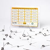 80PCS Torsion Spring Assortment Kit, 20 Sizes 60/90/120/180 Degree Stainless Steel Small Torsional Springs Set, for 3D Printer, Hinge Repair, Automotive Door Handle, DIY Mechanical Projects