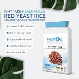 Health4All Red Yeast Rice 600mg 120 Capsules Cholesterol Support UK Made view 2