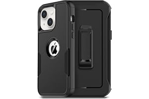 RonShieh for iPhone 14 Case with Holster Belt Clip: [2pcs Screen Protectors + Camera Lens Protector] Heavy Duty Protective Shockproof Rugged Non-Slip Hard Phone Cover for Men