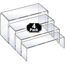 Aheroi Display Risers, 4 Pcs Acrylic Riser Display