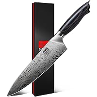 SHAN ZU Chef Knife in Powder Steel, Japanese Kitchen Knife 8 Inch, Ultra Sharp Chef's Knives, High Carbon Japanese Utility Kn