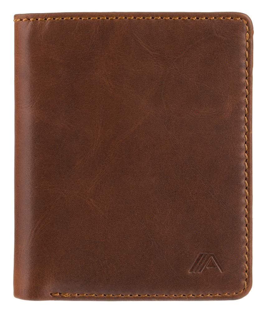A-SLIM Chikara Smart RFID Wallet for Men – Slim Leather Card Holder with Scannable Back Slot for Payments – Holds 9 Cards & Cash