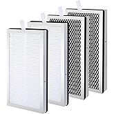 KeeTidy 4 Pack Model 15 Replacement Filters Compatible with Air Puri-fier MA Series, H13 True and Activated Carbon, 3 in 1 with Pre-Filter