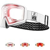 KAPVOE ski goggles Magnetic lens, Anti-fog, UV400 protection, Suitable for men, women and teenagers K719