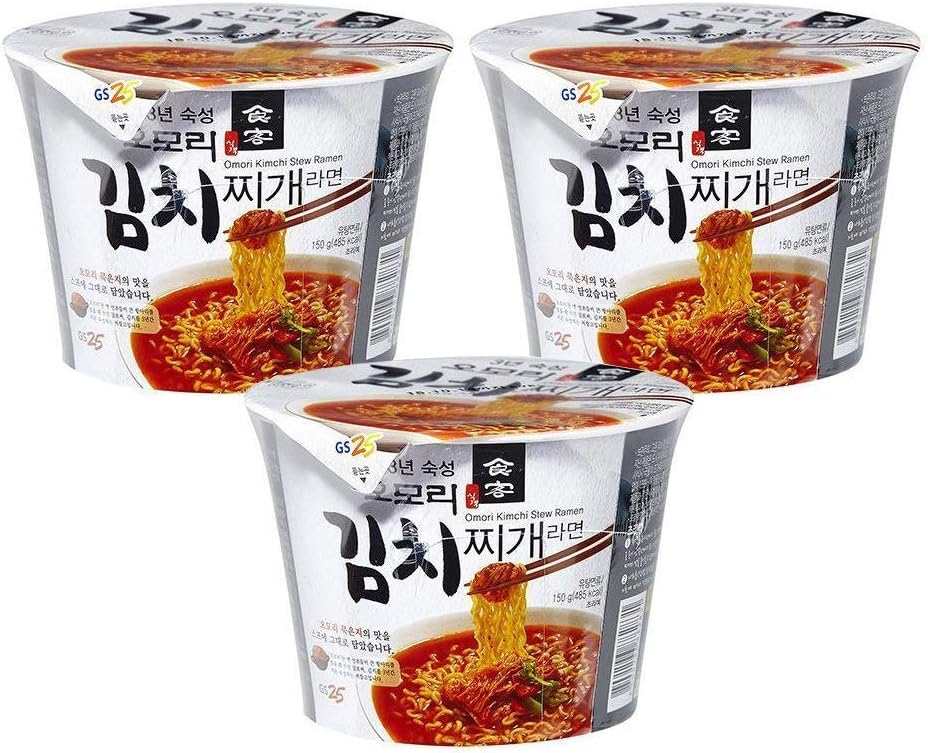 [Paldo] GS25 Omori Kimchi Stew Cup Ramen (Pack of 3) / Korean food/Korean ramen (overseas direct shipment)
