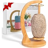 SPEENSUN Magnetic Yarn Holder for Crocheting, Large, Natural | Hold 1.1 lbs Fits Most Yarns, Smooth Spinning, Prevents Tangling, Premium Bamboo, Knitting &amp; Crochet Accessory