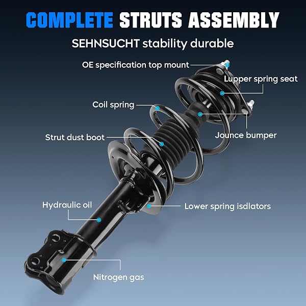 FRONT SPRING STRUT & SWAY BAR LINKS FOR 2011 HYUNDAI SONATA GLS/LIMITED 2.4L (ONLY FOR BUILT BEFORE 7/22/2010, EXC. SPORT SUSPENSION) STRUTS W/COIL REPLACE FOR 172586, 172585, 532585, 532586