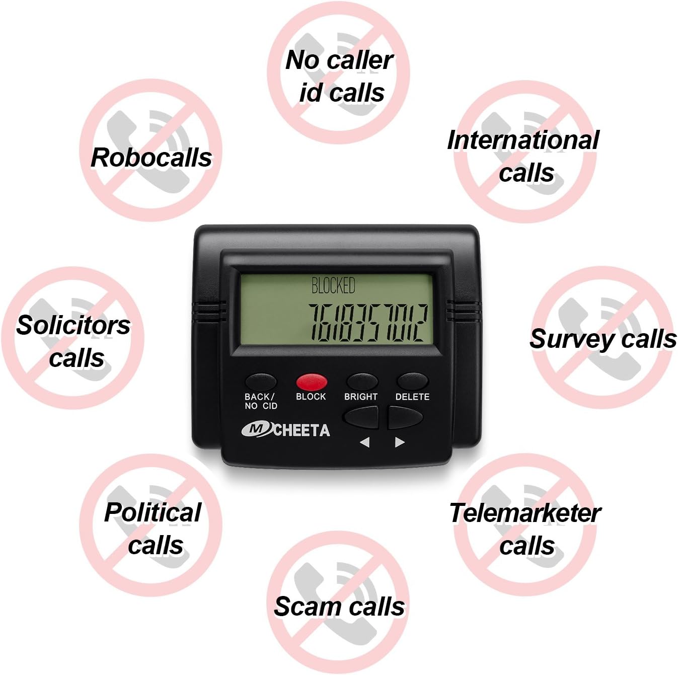 Call Blocker for Home Phones, One Touch Phone Blocking Device Block All Unwanted Spam Calls, Nuisance Calls, Robo Calls, Scam Calls for Landlines, V4000 Large Capacity: Electronics