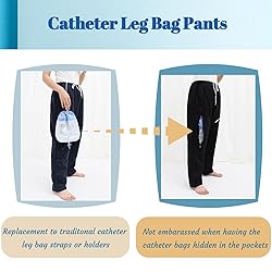 Catheter Pants, Urine Bag Holder with Double