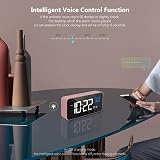 HOMVILLA Digital Alarm Clock with Big LED Temperature Display USB Charging Dual view 4