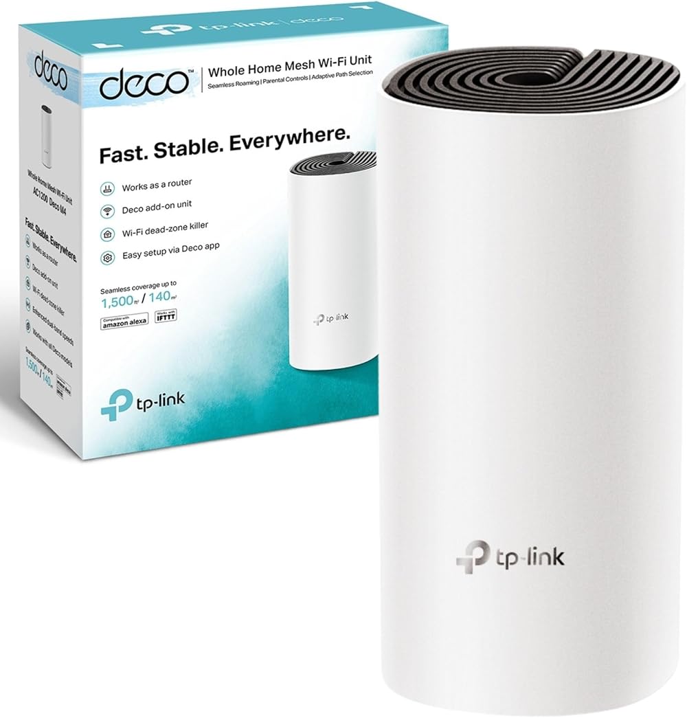 TP-Link Deco M4 AC1200 WiFi Router Mesh Extender Booster Add-on Single Unit