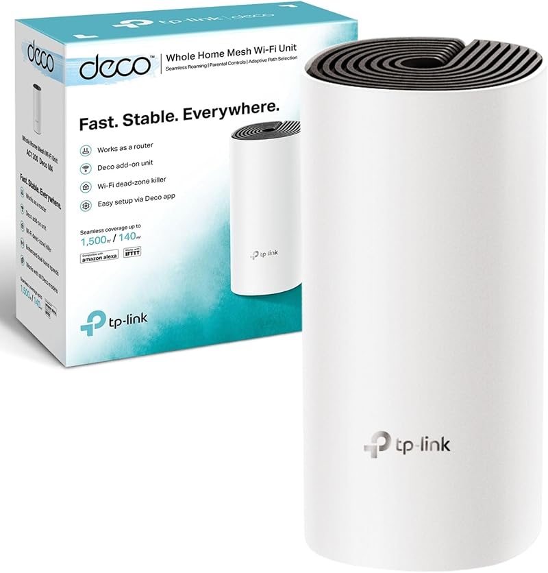 TP-Link Deco M4 AC1200 WiFi Router Mesh Extender Booster Add-on Single Unit