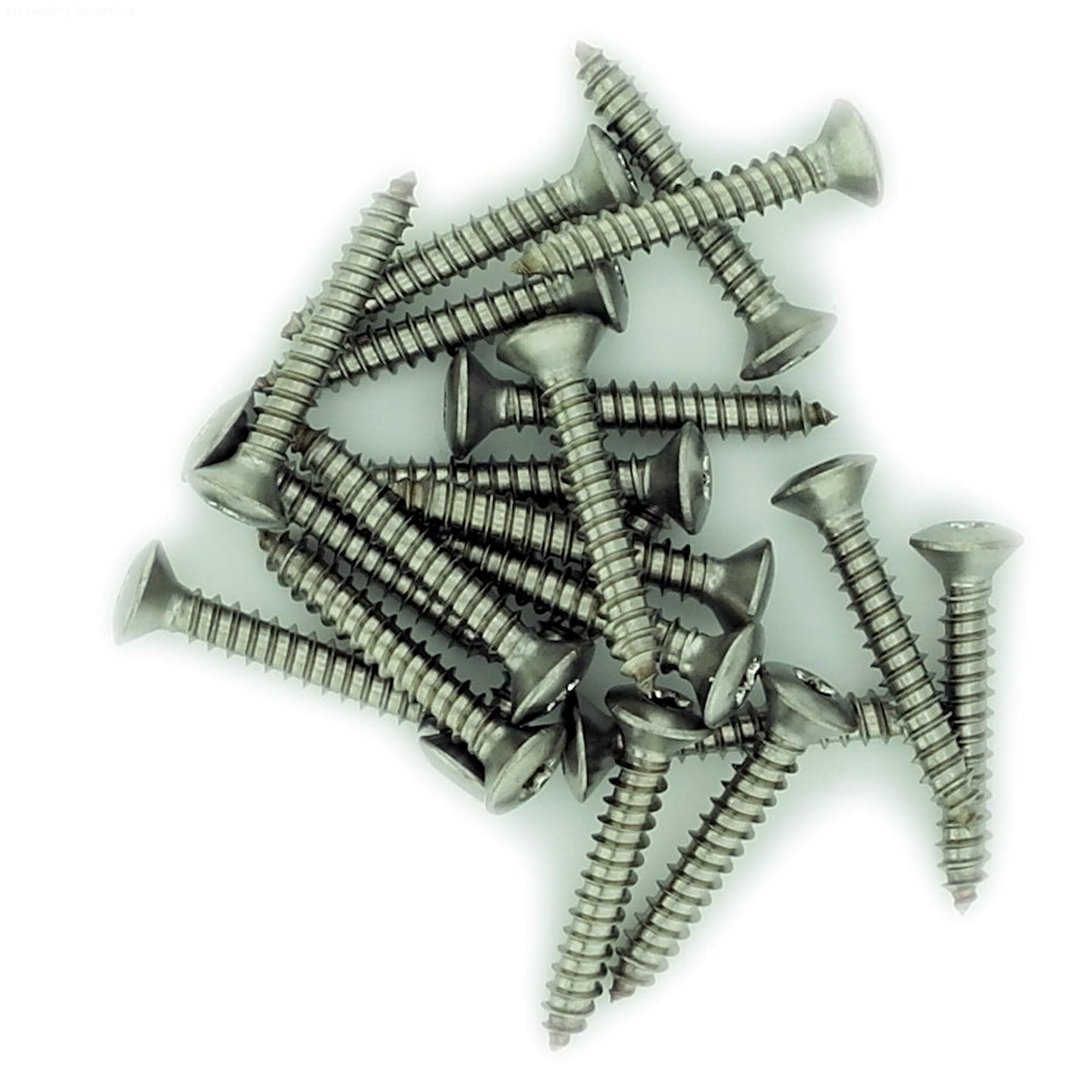 No.8 x 1.25 (4.2mm x 32mm) TX Raised Countersunk Self-Tapping Screw - Stainless Steel (A2) (Pack of 20)