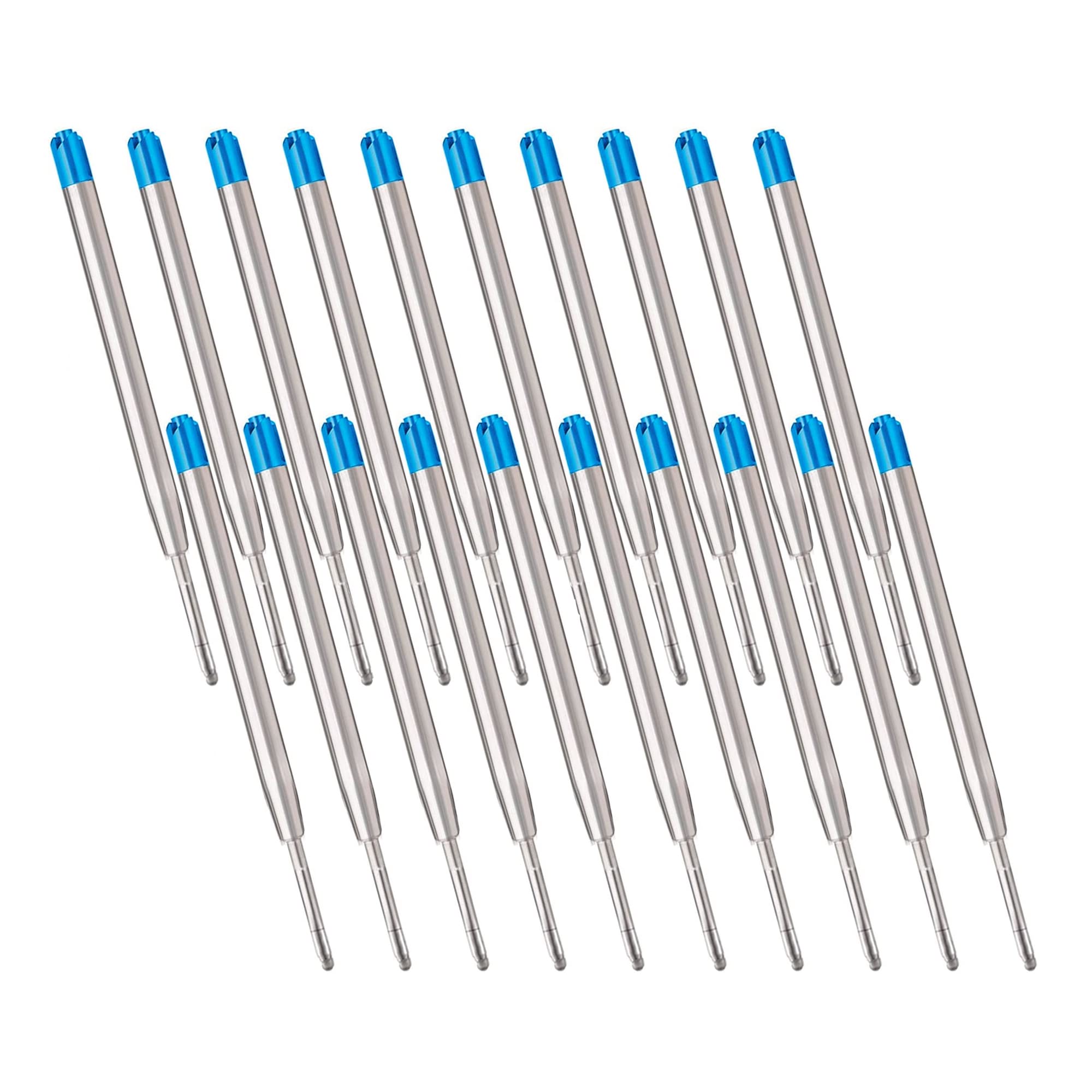 CiciIng Ballpoint Pens, 20 x Large Capacity Blue Ink Refills, Compatible with Parker Style Pens