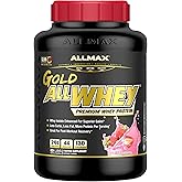 ALLMAX Gold ALLWHEY, Strawberry - 5 lb - 24 Grams of Protein Per Scoop - Gluten Free, Low Carb & Low Sugar - Approx. 71 Servings