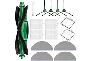 16-Piece Replacement Parts Kit Compatible with iRobot Roomba 104, 105, Y0140, Y0110, Q0120, Q0520, Q011 Robot Vacuum - Includ