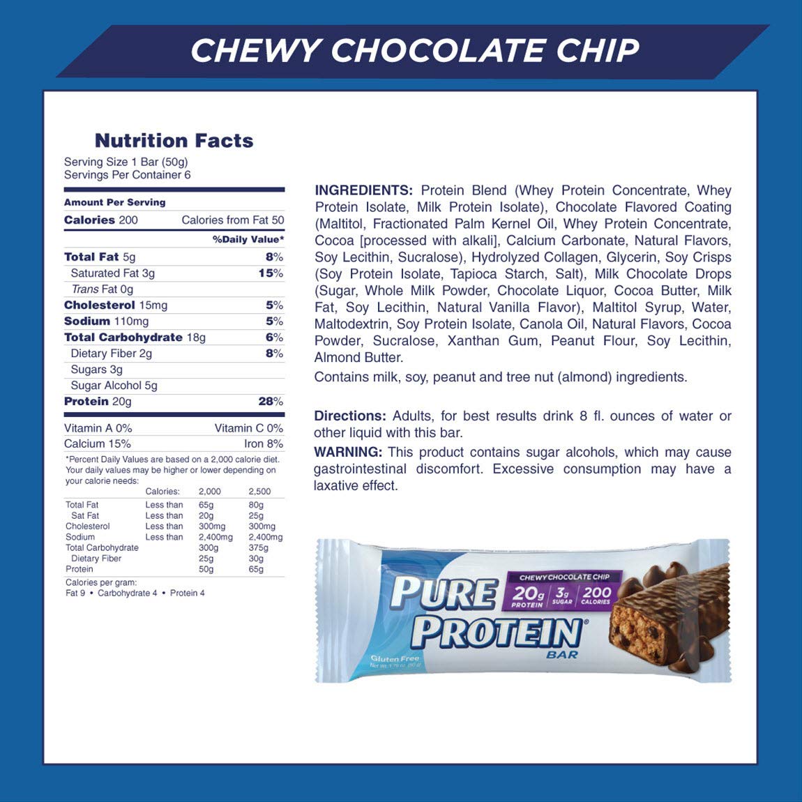 Pure Protein Bars, High Protein, Nutritious Snacks to Support Energy