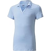 pumagolf Girls' Cloudspun Free Polo, Serenity Heather, Small