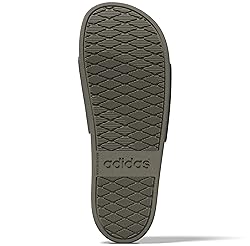 adidas Unisex Adilette Comfort Slide Sandal, Blanch