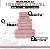 GC GAVENO CAVAILIA Towels Bale Set 10 Piece 100% Egyptian Cotton Blush Pink view 3