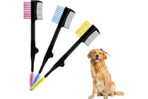 ABEILLO 3 Pcs Eye and Tear Stain Grooming Combs - Removing Crust, Mucus, and Fleas for Pets