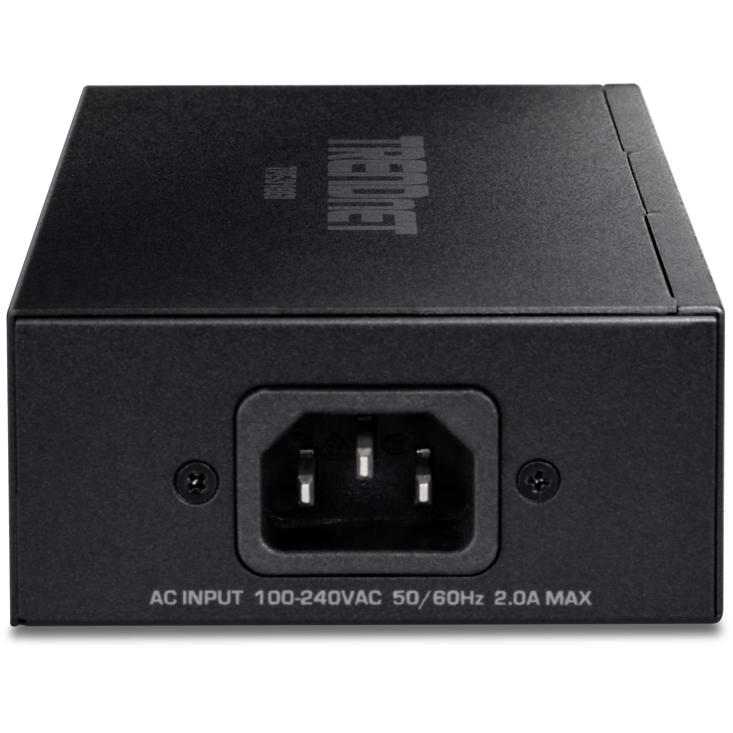 TRENDnet 10G PoE++ Injector, Supplies PoE (15.4W), PoE+ (30W), or PoE++ (90W), Converts a Non-PoE Port to A PoE ++ 10G Port, Metal Housing, Black, TPE-319GI