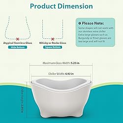 Stemless Wine Glass Chiller, Separable