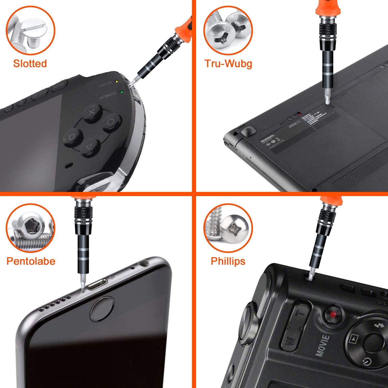 Gocheer Schraubendreher Set Klein，115 in 1 Schraubendreher für Handy Präzisionsschraubendreher Set für iPhone,Laptop,Tablet,Uhren,Kamera,Elektronik Set