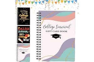 College Survival Kit Gift Card Book, 2026 Gift Card Book for College Students, Graduation Gift Card Organizer First Year Coll