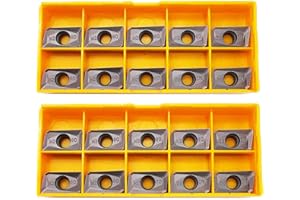 KinRite 20pcs Indexable Carbide Inserts Face Milling Inserts APMT1604PDER-M2 Replacement Inserts for End Mill Tool Holders Boring Bar Inserts Finish Cut Stainless Steel (APMT1604PDER Inserts)