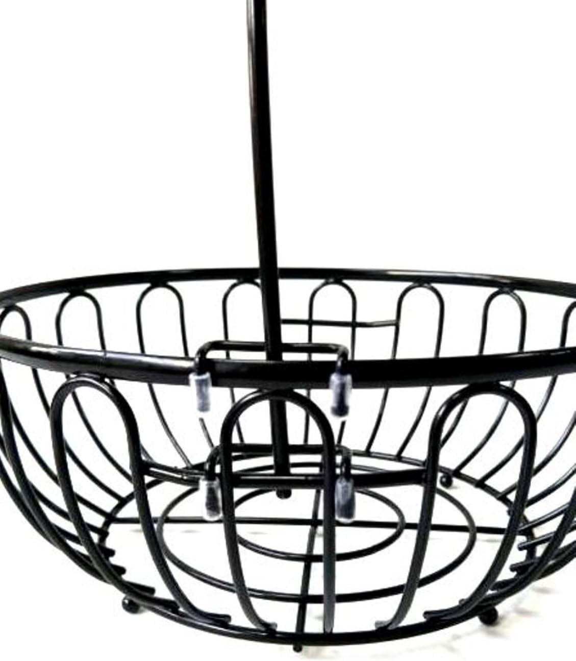 AYMAZE Fruit Bowl with Removable Banana Hanger, Black BigaMart