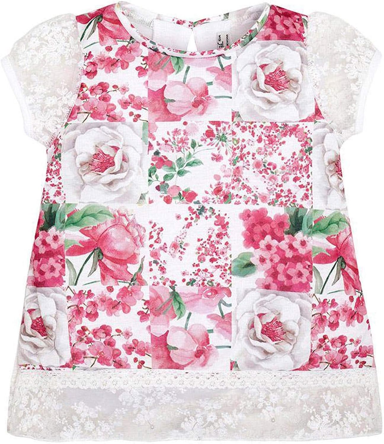 Little Girls 2T9 Floral Print LaceSleeve Blouse Shirt/Top Tops, Tees