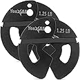 Yes4All Fractional Weight Plates Set, Available In Steel And Rubber, Set of 2/4/6 Plates in 1.25LB, 2.5LB, or 5LB Sizes, Micro Change Plates for Dumbbell and Olympic Barbell Weightlifting