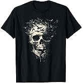 Melting Skull with Ravens – Gothic Horror Art Gifts Shirt T-Shirt