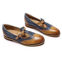Mona flying Women's Leather Wingtip Oxford Mary