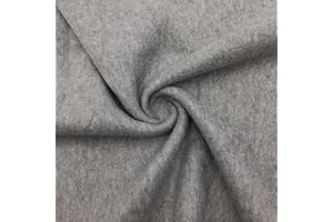 Barcelonetta | Fleece Fabric | 2 Yards | 72"X60" Inch | Polar Fleece | Soft, Anti-Pill | Throw, Blanket, Poncho, Pillow Cover, PJ Pants, Booties, Eye Mask (Heather Grey, 2 Yards)