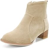 LarDorLin Round Toe Mid Heel Chelsea Boots Womens