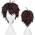 maysuwell Dark Brown Wig for Oikawa Tooruc Cosplay Wig Haikyuu Costume Men Short Anime Natural Soft Party Hair Wigs with Wig Cap