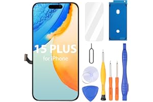Ayake for iPhone 15 Plus Screen Replacement, 6.7 inch FHD LCD Display and Touch Digitizer Screen, True Tone Programmable, Face ID Remains (for A2847, A3093, A3096, A3094)