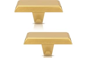 SUNEZLGO 2 Pack Christmas Stocking Holders, Metal Weighted Stocking Holder for Mantle Fireplace Shelf, Stocking Hooks with Protective Pad, Stocking Hangers for Xmas Holiday Party Home Decoration